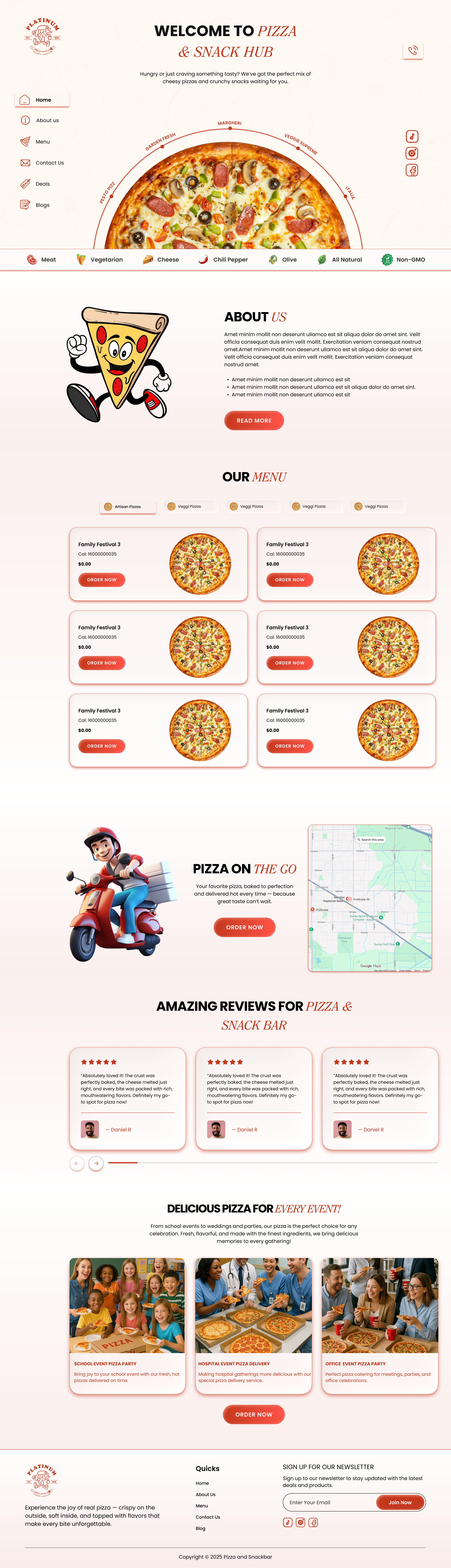 PIZZA & SNACK HUB project screenshot